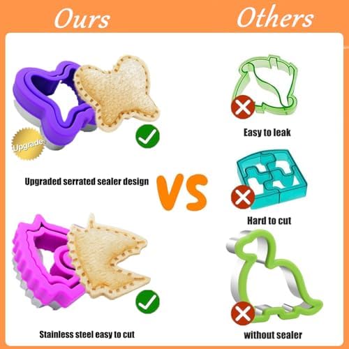 Safe Ergonomic Sandwich Cutter Set for Kids