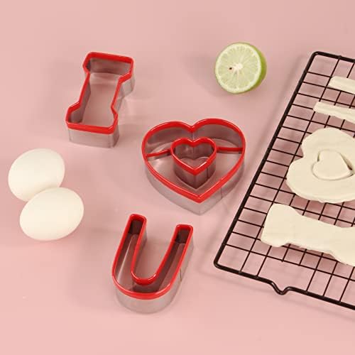 Valentines Cookie Cutter Set I Love You Design