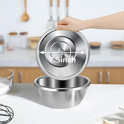 Stainless Steel Colander with Mixing Bowls