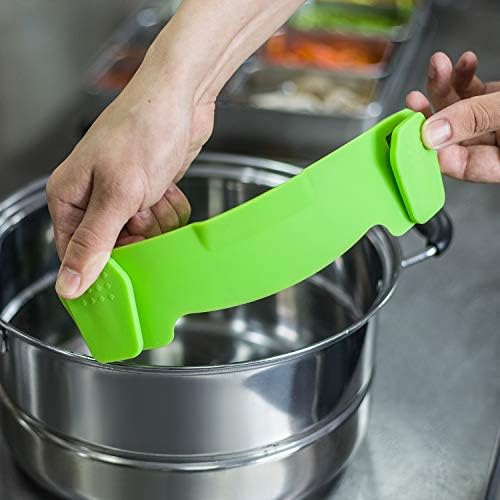 AUOON Heat-Resistant Silicone Strainer 2-Pack Easy to Use Dishwasher Safe
