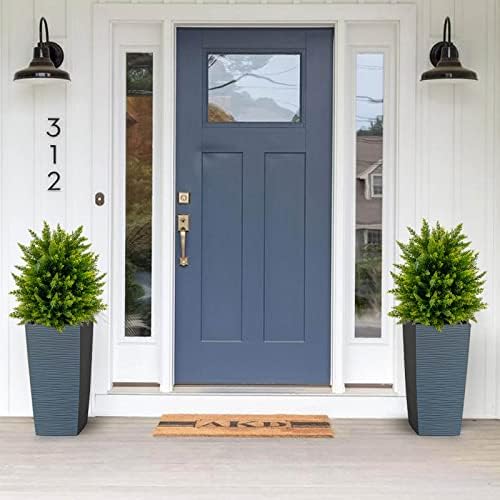 Goplus 215 Artificial Cedar Topiary Ball Tree Set of 2