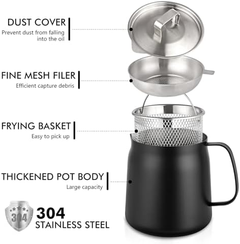 Pure Oil Frequenter 2 in 1 Oil Strainer Deep Fryer