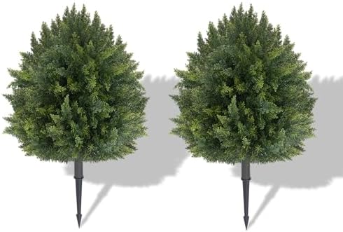 Vechor 2-Piece UV-Resistant Artificial Cypress Topiaries