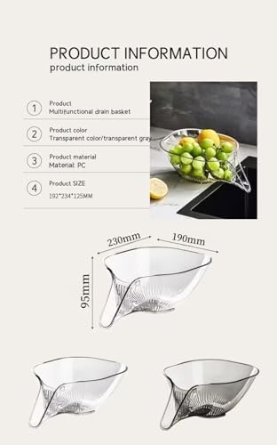 Dual-Purpose 2PCS Drain Basket Colander