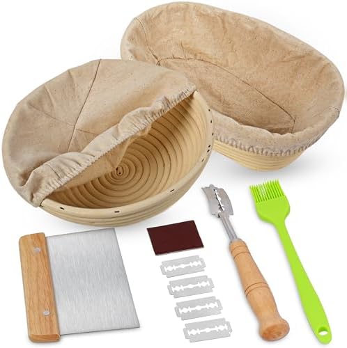 Swice Bread Proofing Basket Set with Precision Tools for Bakers