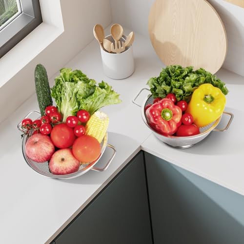 Efficient 3-Quart Stainless Steel Colander for Kitchen Use