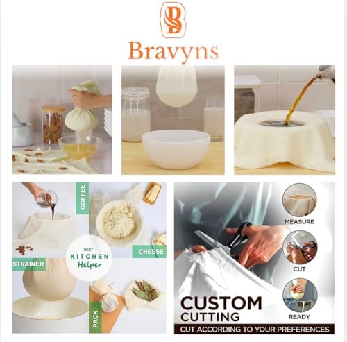 Pure Logistics Cheesecloth Premium Organic Cotton Lint-Free Durable Reusable Kitchen Straining Solution