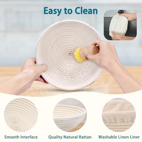 AliggbentSourdough Baking Kit with Banneton Proofing Baskets