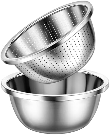 Stainless Steel Colander with Mixing Bowls