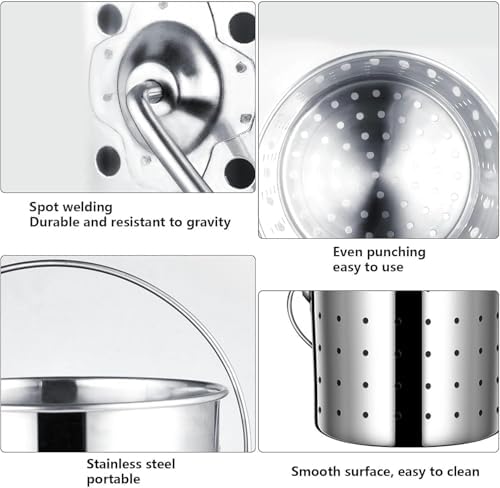 Premium 304 Stainless Steel Leaky Bucket For Crawfish Boil and More