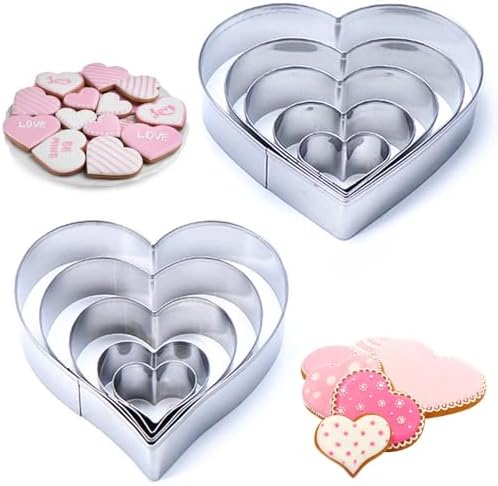 Sweet Valentines Day Heart Cookie Cutter Set