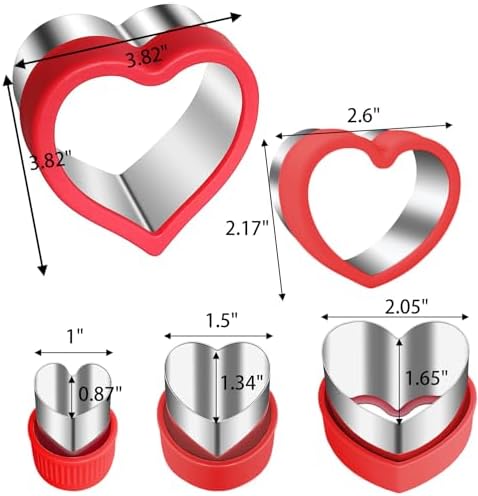 YomiFamily Heart Cookie Cutter Set
