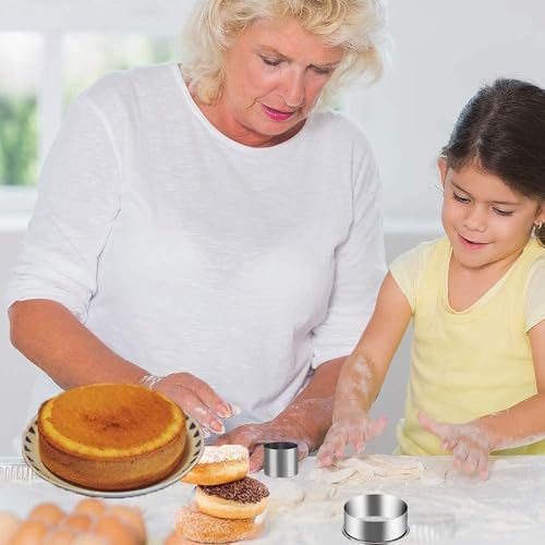 5-Piece Sturdy Stainless Steel Round Cookie Cutters Set