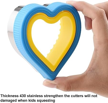 Fast Easy mess-free Heart Uncrustable Sandwich Maker for Kids Adults