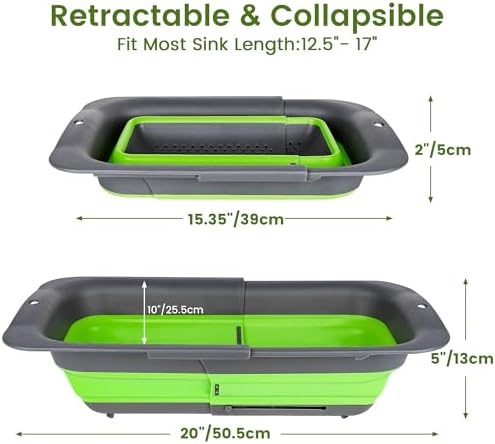 ROTTOGOON 7Qt Collapsible Colander Over Sink