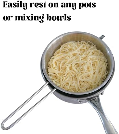 HiSteng 7-Inch Stainless-Steel Colander with Handle