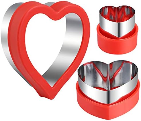 Valentines Heart Shape Cookie Cutters 3-Piece Set
