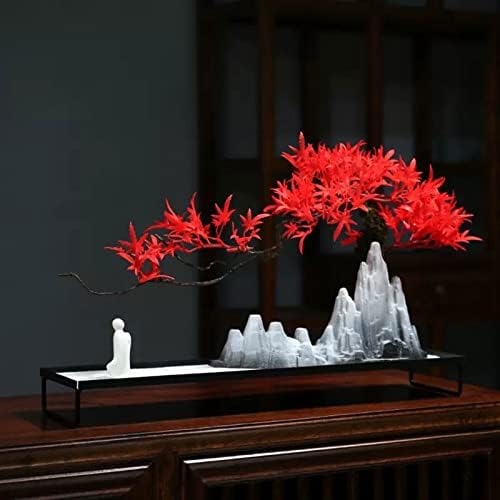Chinese-Style Welcome Pine Artificial Bonsai Tree Gray