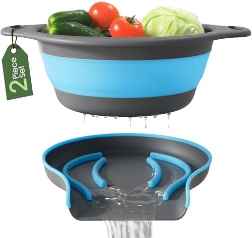 Strong Anti-B ACLaw Collapsible Strainer Set 5QT for Efficient Kitchen Use