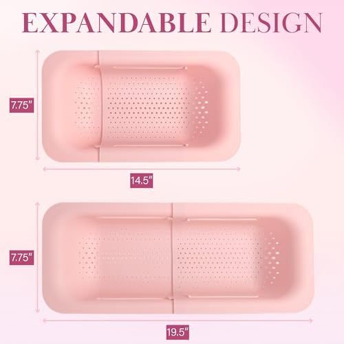 Paris Hilton Pink Expandable Colander with BPA-Free Handle