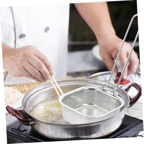 Stainless Steel Noodle Spoon Colander with Built-in Hook