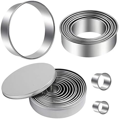 Round Stainless Steel Cookie Cutters Set