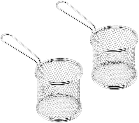 Perfect Food Presentation Stainless Steel Chip Strainers 2-Piece Set