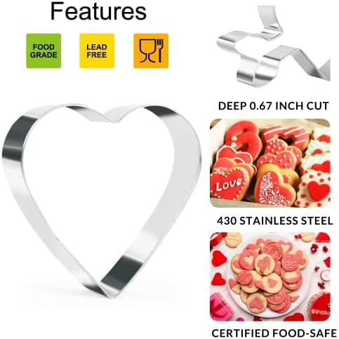 Stainless Steel Heart Love Cookie Cutter Set