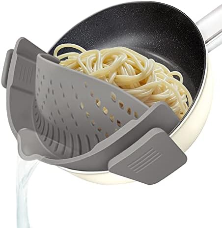 Sturdy Clip-On Spaghetti and Pasta Strainer