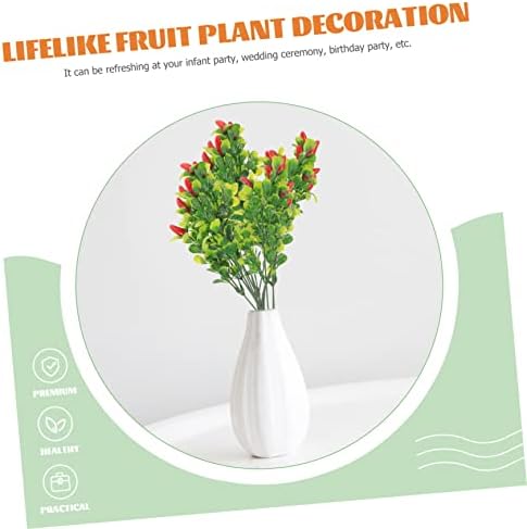 Lifelike Dining Table Photo Simulation Eucalyptus Centerpiece