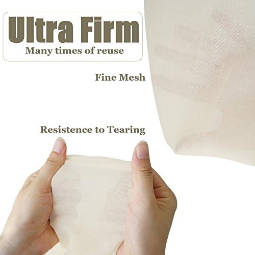 Natural Cotton Straining Bags for Cold Brew Coffee Tea 2-Pack