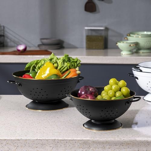BeFare Metal Colander Set - 3-5 Qt Durable Functional Kitchen Tool