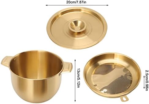 GLOGLOW Non-Stick Oil Strainer with Lid - Rustproof Kitchen Essential