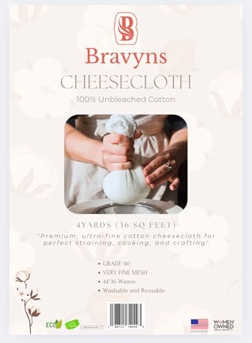 Pure Logistics Cheesecloth Premium Organic Cotton Lint-Free Durable Reusable Kitchen Straining Solution