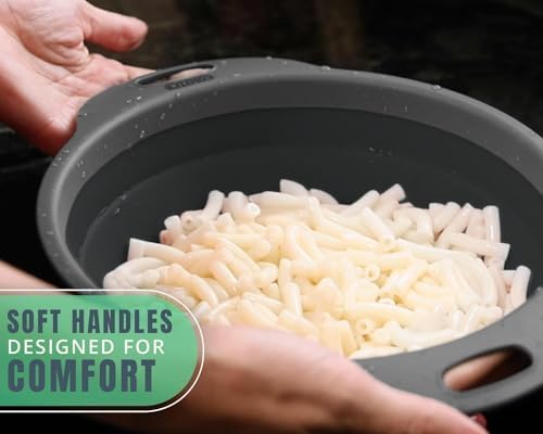Collapsible Silicone Colander - Perfect for Pasta Veggies or Fruits
