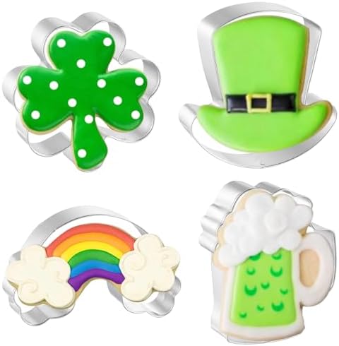 Sturdy shamrock cookie cutters for Irish fun