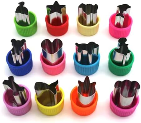 GELIFATLE 12-Piece Vegetable Cutter Set for Kids Animal Shape Food Cutters