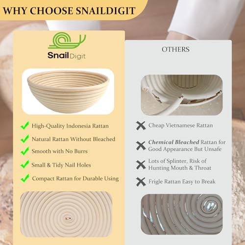 BEffects Sourdough Proofing Basket Set by SnailDigit