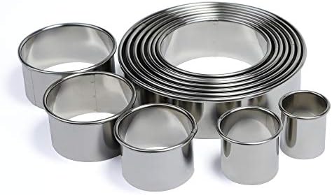 Stainless Steel Round Cookie Cutter Set for Baking and Cookies