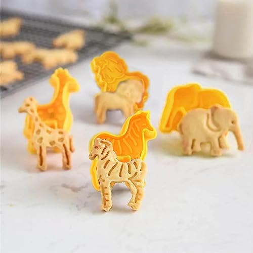 4 Piece Animal Cookie Cutters Zoo Animals Perfect for Baking Attempts