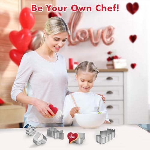 Adorable Heart-Shaped Cookie Cutters for Kids Valentines Lunch Ideas