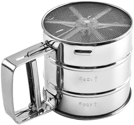 Powder Mesh Sifter for Baking Icing Sugar Stainless Steel Gold Sieve Tool