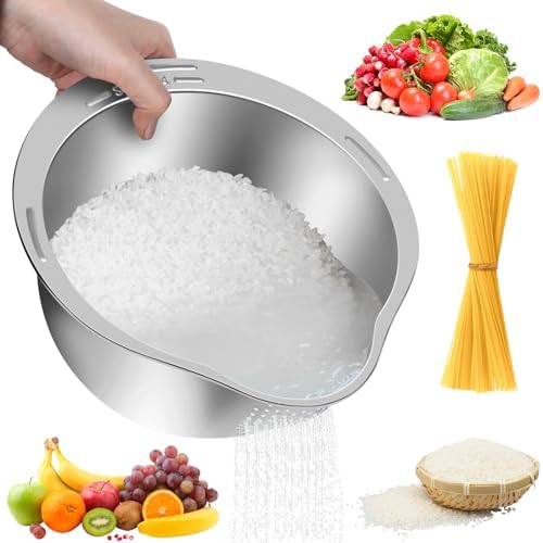 Effortless Kitchen Assistants 4-in-1 Rice Washer Strainer Bowl