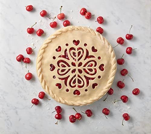 Talisman Designs 10-Inch Red Heart Pie Top Cutter