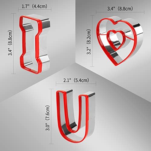 Valentines Cookie Cutter Set I Love You Design