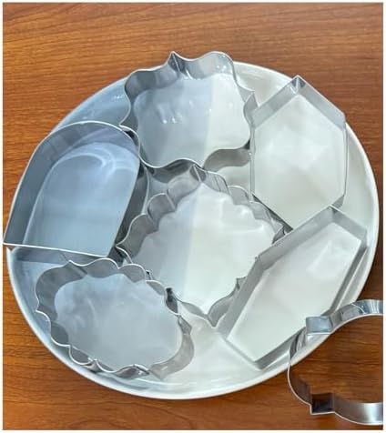 Large Plaque Cookie Cutter Set 10 Piece 4 Inch Dishwasher Safe