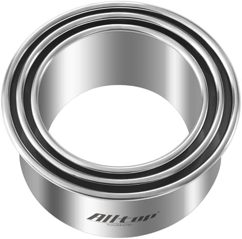 ALLTOP Premium 3Pc Biscuit Cutter Set Stainless Steel for Effortless Shaping