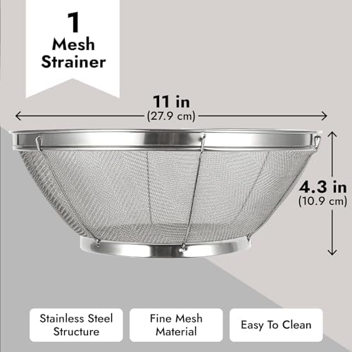 Juvale Large Mesh Strainer Kitchen Essential for Quinoa More