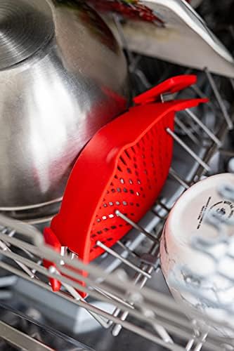 ArligSpace-Saving Universal Pasta Strainer with Silicone Fit for All Pots Bowls