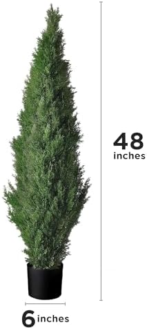 TRESIL 2-Piece Pre-Potted 4 Ft Faux Cedar Topiary